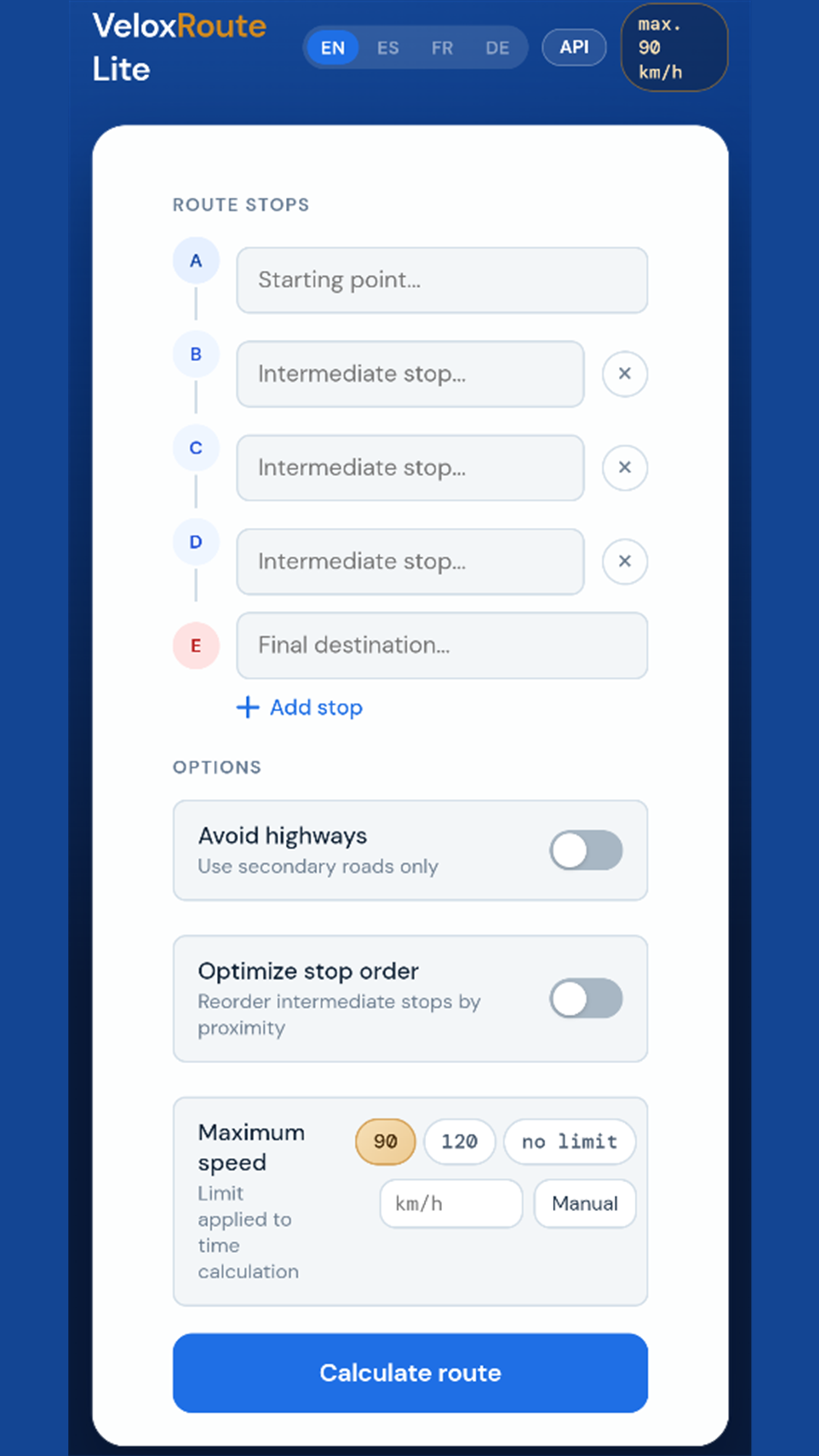 Velox Route Lite screenshot 2